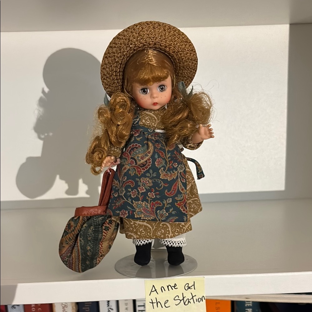 Madame Alexander Anne at the Station Doll with Paisley Dress and Straw Hat
